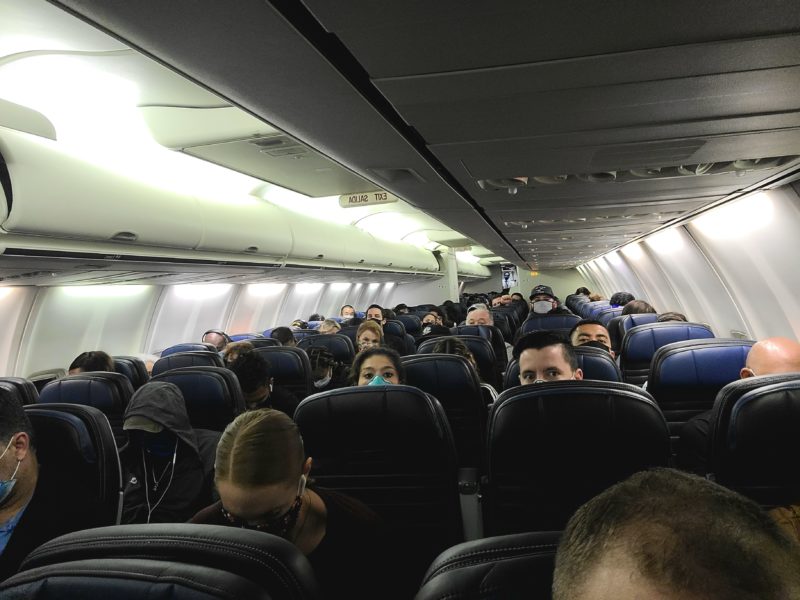 passengers on an airplane