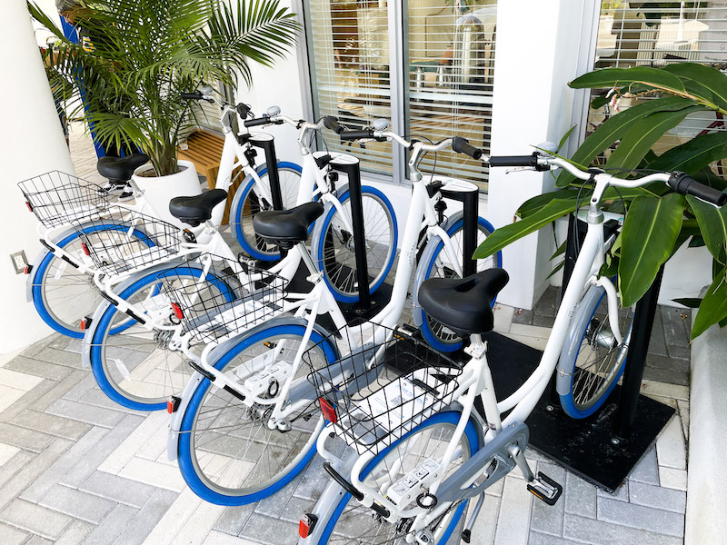 Bicycles outside of Kimpton Goodland Hotel in Fort Lauderdale