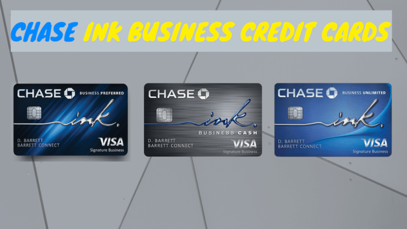 Photo of the three different chase ink business credit card options
