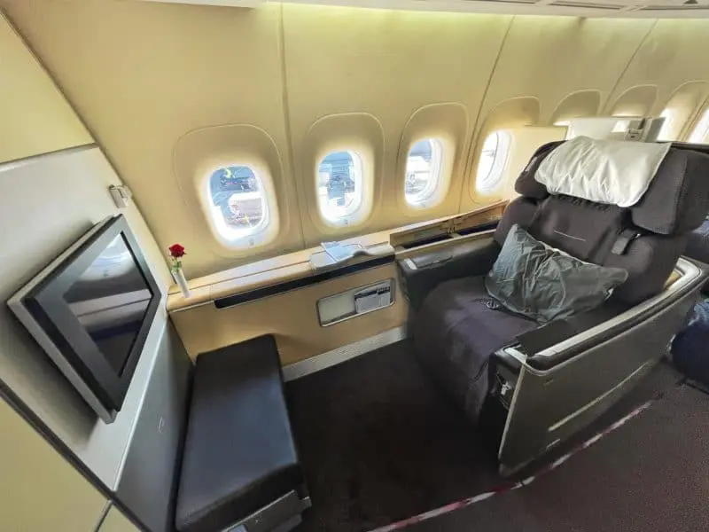 Lufthansa First 747-8 Review - Basic Travel Couple