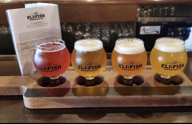 Flight of 4 beers from Eli Fish Brewing Co