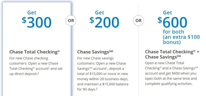 New 600 Chase Checking and Savings Account Bonus Basic Travel Couple