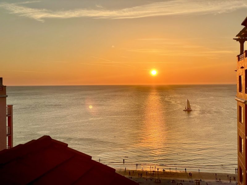 Sunrise over the gulf in Clearwater, Florida